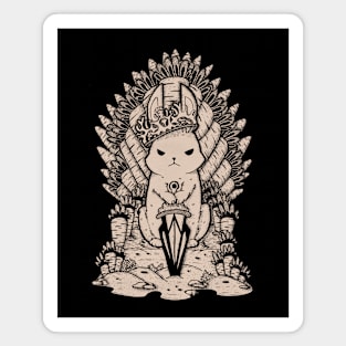 King Rabbit Line Art Light Version Magnet